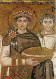 Art - Mosaique Religieuse - Ravenna - Temple De S Vitale - L'Empereur Justinien - CPM - Voir Scans Recto-Verso - Tableaux, Vitraux Et Statues