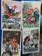 Russian Fairy Tale - Illustration By Kochergin- OLD USSR  Postcard - 10 PCs Lot  - 1964 - Contes, Fables & Légendes