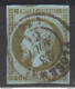 NUANCE "limite FONCE" Du VERT OLIVE Sur Papier  BLEU VIF N°11 TBE Signé - 1853-1860 Napoléon III