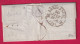 CURSIVE 58 BRESLE OISE + PP ROUGE CAD TYPE 13 BEAUVAIS POUR LANDERNAU FINISTERE LETTRE - 1801-1848: Voorlopers XIX