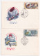 1976-Russia 15^ Anniversario I^volo Nello Spazio Serie Cpl. (4240/3) Su 4 Fdc - FDC