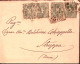 1894-STEMMI Due Coppie C.5 Su Busta Genova (17.2) - Marcophilie