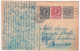 1921-Cartolina Postale Leoni C.15 Mill. 20 Con Francobolli Aggiunti Leoni C.10 E - Marcophilie