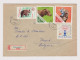 Romania Rumänien 1960s Registered Cover With Topic Stamps Bear, Hunting Dogs, Dog, Chess, Sent To Bulgaria (933) - Covers & Documents