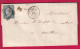 N°4 CURSIVE 62 PUYGUILLAUME PUY DE DOME CAD TYPE 15 THIERS POUR AURILLAC CANTAL LETTRE - 1849-1876: Classic Period