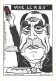 Politique Caricature Mitterrand Vive Le ROI Illustration Lardie Illustrateur - Satirische