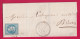 N°29 GC 1144 CORREZE CAD TYPE 24 POUR BRIVES LETTRE - 1849-1876: Klassik