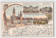 39116111 - Lithographie Chemnitz Mit Marktplatz, Schlacht Und Viehhof, Gymnasium Und Stiftung Von Zimmermann'sche Natur - Chemnitz