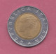 Italia, 1998- 500 Lire  Luca Pacioli- Circulating Commemorative Coin- Bimetallic Bronzital Center In Acmonital Ring - 500 Lire