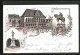 Lithographie Bremen, Kriegerdenkmal, Rathaus, Denkmal Wilhelm I.  - Bremen