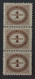 Portomarken 1 D **, 1 Kr. DREIERSTREIFEN, Seltene Zähnung, Postfrisch, KW 360,-€ - Taxe