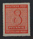 SBZ 118 D Y ** ROSSWEIN 8 Pfg. Wz. Y Mit DOPPELDURCHSTICH,  Geprüft 300,-€ - Mint