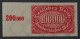 Dt. Reich  257 U ** 10000 Mk. UNGEZÄHNT, LUXUS-Randstück, Postfrisch, KW 200,- € - Neufs