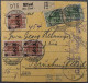 Dt. Reich  154 I PFIV, Germania PLATTENFEHLER Auf Paketkarte, Geprüft KW 800,- € - Briefe U. Dokumente