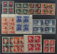 SCHWEIZ VIERERBLOCKS Juventute Ex 1927/38 (SBK J41-44) ZentrumStempel, 431,-SFr. - Used Stamps