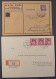 Böhmen & Mähren 1939, 2 MITLÄUFER Belege, Dabei Nachträgliche Entwertung LEIPZIG - Cartas & Documentos
