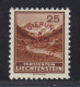 1934, Liechtenstein DIENSTMARKEN 15 A ** 25 Rp. Aufdruck Rot, Postfrisch, 130,-€ - Service