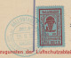 Flugmarke  21 B, Auf Ballonfahrtkarte, Auflage Nur 600 Stück, SELTEN, KW 380,- € - Notausgaben Britische Zone