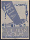 Flugmarke  21 B, Auf Ballonfahrtkarte, Auflage Nur 600 Stück, SELTEN, KW 380,- € - Emergency Issues British Zone