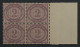 Dt. Reich 37 A ND ** PLATTENFEHLER, LUXUS-VIERERBLOCK, Fotoattest BPP, 4800,-€ - Unused Stamps