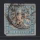 1857, WÜRTTEMBERG 10, 18 Kr. Blau Mit Seidenfaden, Sauber Gestempelt, 1600,-€ - Used