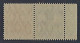 1918/19, Dt.Reich Zusammendruck W 13 Aa *, Germania 15+10 Originalgummi, 300,-€ - Carnets & Se-tenant