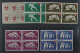 SCHWEIZ, 545-49 VIERERBLOCK Patria 1950 (SBK B46-50) Zentrum-Stempel, 300,-SFr - Gebruikt