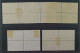 SCHWEIZ, 545-49 VIERERBLOCK Patria 1950 (SBK B46-50) Zentrum-Stempel, 300,-SFr - Gebruikt