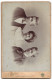 Fotografie C. Peitzner, Wien, Königliche Wappen, Österreichischer Wappenadler, Rückseite Drei Junge Geschwister  - Anonieme Personen