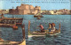 72591637 Malta Maltese Dghajsas In Grand Harbourg With Fort St Angelo Malta - Malta