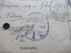 Delcampe - Ungarn 1919 GA / Postanweisung Postautalvany Mit 3x Zusatzfrankatur Rückseitig Violetter Stempel Pozsony - Lettres & Documents