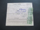 Ungarn 1919 GA / Postanweisung Postautalvany Mit 5x Zusatzfrankatur Rückseitig Stempel Zsolna - Briefe U. Dokumente