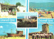 SUNNY BEACH, MULTIPLE VIEWS, ARCHITECTURE, SHIP, TOWER, WINDMILL, FOLKLORE, COSTUMES, BEACH, UMBRELLA, BULGARIA,POSTCARD - Bulgarie