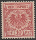 Deut. Reich: 1889, Mi. Nr. 47 B, Freimarke: 10 Pfg. Reichsadler Im Kreis,  */MH - Unused Stamps