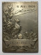 Médaille Bronze Art Nouveau Plaquette De Mariage ? Signée Charles PILLET - Femme Coq - 5 Mai 1906 Bien Aimé - Desforges - Otros & Sin Clasificación