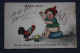 HUMOUR, COMICS - Old Italian Postcard 1920s - SITUAZIONE DIFFICILE / Coq Rooster - Humour