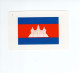 Chromo/carte Plastifiée Moderne CAMBODIA Cambodge Phnom Penh Asie Asia Drapeau Flag Plan Map 90 X 58 Mm RRR TB - Autres & Non Classés