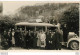 CARTE PHOTO AUTOCAR HOTEL NOTRE DAME DES CHAMPS PENSION CENTRALE LOURDES - Buses & Coaches