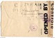 GRANDE BRETAGNE WWII AFFRANCHISSEMENT COMBINE SUR LETTRE EN POSTE AERIENNE OBLITERE POUR LA FRANCE DOUBLE CENSURE - Covers & Documents