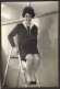 Pretty Smiling Leggy Female Woman Girl Old Photo 6x9 Cm #40515 - Personnes Anonymes