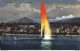 GENEVE - Le Jet D'Eau Illuminé   Edition Jaeger, Genève   Cpsm  PF - Genève