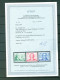 Berlin  Yv  51/53   Ou Michel  61/63  * *  TB  Certificat Schlegel   - Ungebraucht