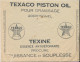 Old Envelope With Publicité 1933 Texaco Piston Oil Pour Graissage                 Farde - Covers