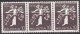 Schweiz Suisse 1939: 3er-Streifen Rollenmarken / Bande Rouleaux / Coil-strip Zu Z26b Mi W16 **/* MNH/MLH (Zu CHF 12.50) - Se-Tenant