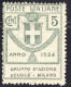 1924 - Enti Parastatali - Gruppo D'Azione Scuole - Milano - 5 C. Verde  Nuovo MNH (Sassone N.38) 2 Immagini - Portofreiheit