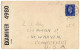 GRANDE BRETAGNE WW II YT N°213 SEUL SUR LETTRE  OBLITERATION MUETTE MARINE POUR LES ETATS UNIS BANDE DE CENSURE - Postmark Collection