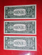 3x 1977 $1 DOLLAR ATLANTA USA UNITED STATES BANKNOTE UNCIRCULATED UNC BILLETE ESTADOS UNIDOS*COMPRAS MULTIPLES CONSULTAR - Billets De La Federal Reserve (1928-...)