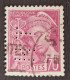 France 1940 N°416 Ob Perforé HT TB - Used Stamps