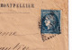 Lettre 1872 Montpellier Hérault Bardon & Fils Bijouterie Joillerie Orfévrerie Carcassonne Aude - 1871-1875 Cérès