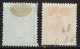 France 1862 Napoleon III Empire Franc. Papier Teinté 5 - 10 Centimes  Yvert Nr. 20 - 21 - 1862 Napoléon III
